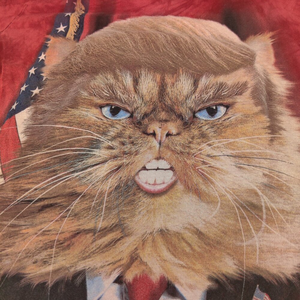 The Mountain Donald Trump Shirt Adult Men XS Red Tie Dye Cat Short Sleeve‎ 2015 - Picture 8 of 9